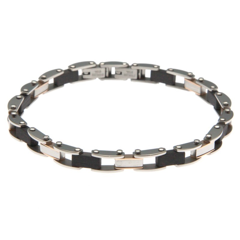 bracciale uomo ceramica e acciaio