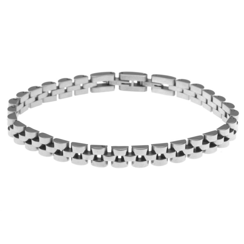 bracciale uomo in acciaio maglia rolex