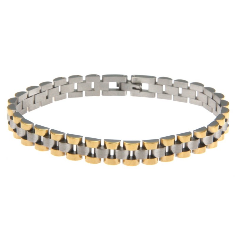 bracciale uomo in acciaio maglia rolex