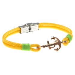 bracciale uomo con ancora e cordoncino colorato