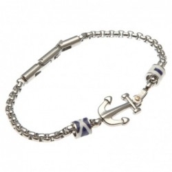 bracciale uomo ancora e bandiere in acciaio