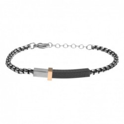 bracciale uomo in acciaio con piastra