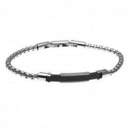 bracciale in acciaio uomo con piastra