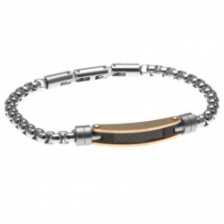 bracciale in acciaio uomo con piastra