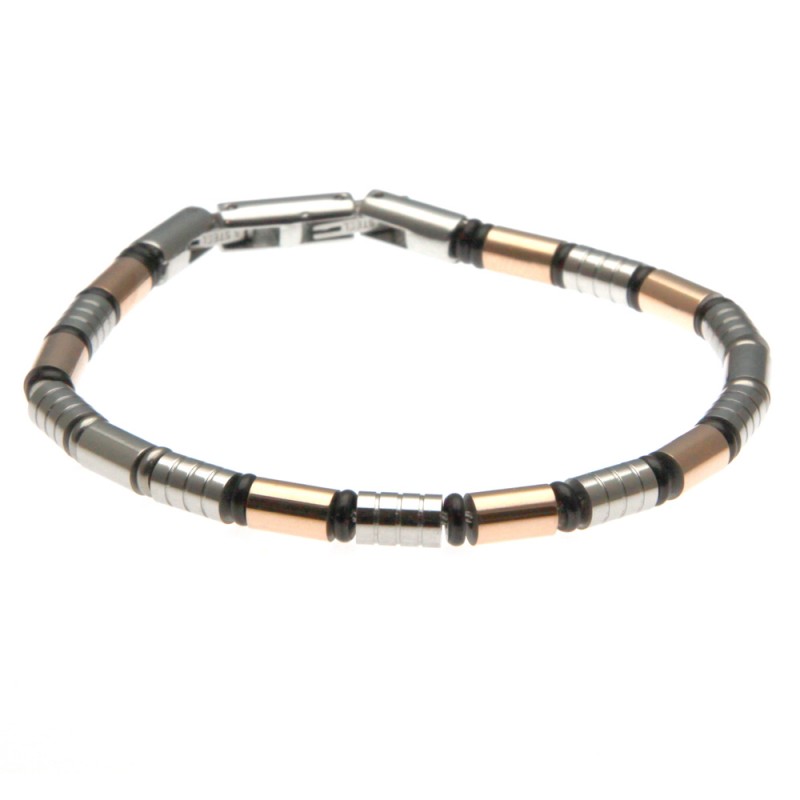 bracciale uomo acciaio tubolare