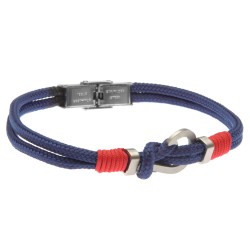 bracciale uomo con amo da pesca e cordoncino