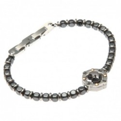 bracciale uomo con ancora in acciaio