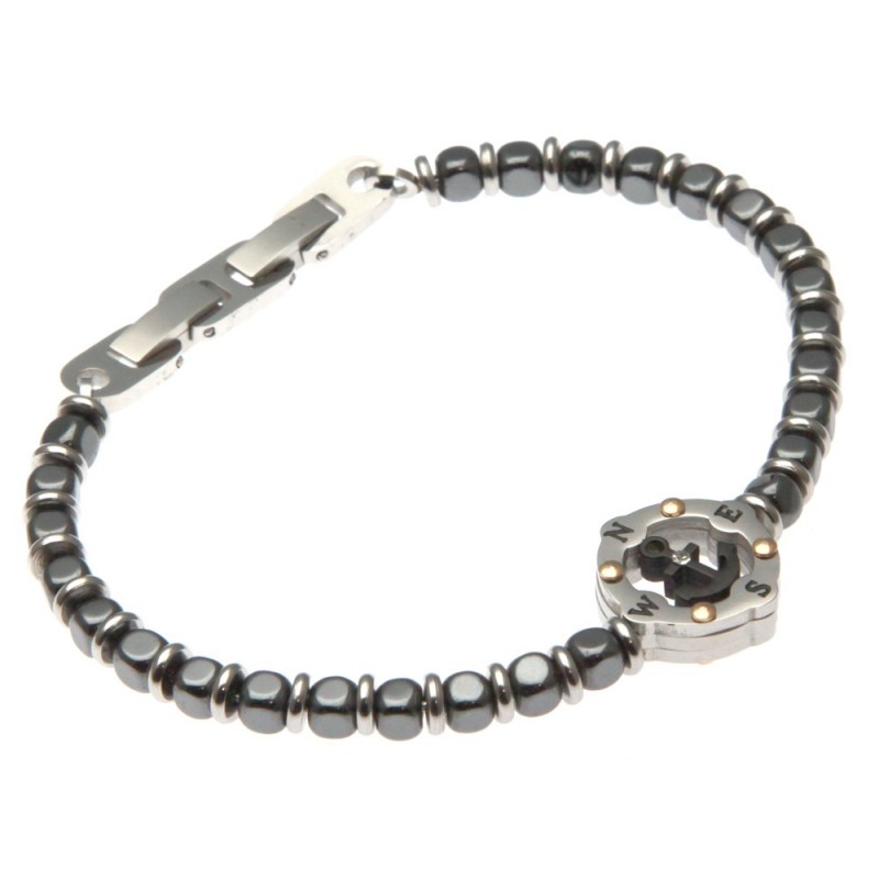 bracciale uomo con ancora in acciaio