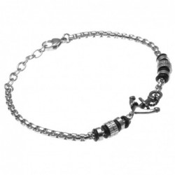 bracciale uomo con ancora in acciaio