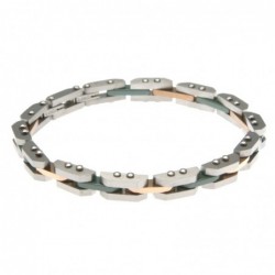 bracciale uomo in acciaio e ceramica
