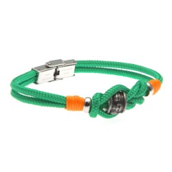 bracciale con cordoncino colorato ed elemento invecchiato