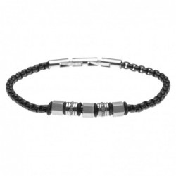 bracciale uomo in acciaio e rotelline con strass