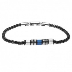 bracciale uomo in acciaio e rotelline con strass