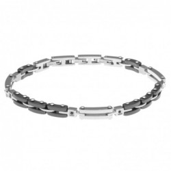 bracciale uomo in acciaio e ceramica