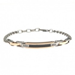 bracciale uomo con piastra in acciaio