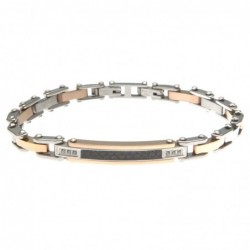 bracciale uomo con piastra in acciaio