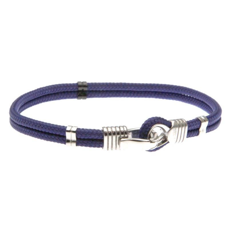 bracciale uomo in cordoncino e acciaio