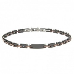 bracciale in ceramica e acciaio uomo