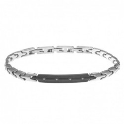 bracciale con piastra uomo in acciaio