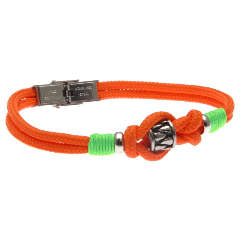 bracciale con cordoncino colorato ed elemento invecchiato