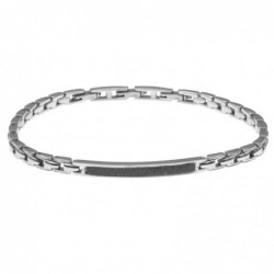 bracciale uomo in acciaio con piastra