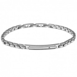 bracciale uomo in acciaio con piastra