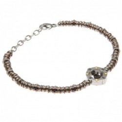 bracciale con ancora uomo catena ad anellini in acciaio
