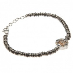 bracciale con ancora uomo catena ad anellini in acciaio