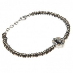bracciale con ancora uomo catena ad anellini in acciaio