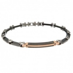 bracciale uomo con piastra in acciaio