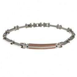 bracciale uomo con piastra in acciaio