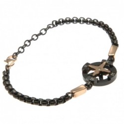 bracciale con ancora uomo in acciaio