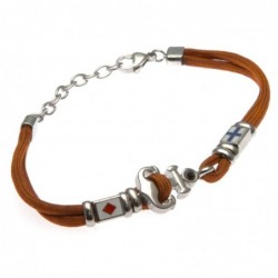 bracciale ancora uomo cordoncino colorato e acciaio