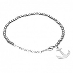bracciale donna con albero della vita in acciaio catena a palline