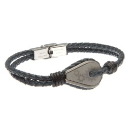 bracciale uomo in pelle elemento nautico