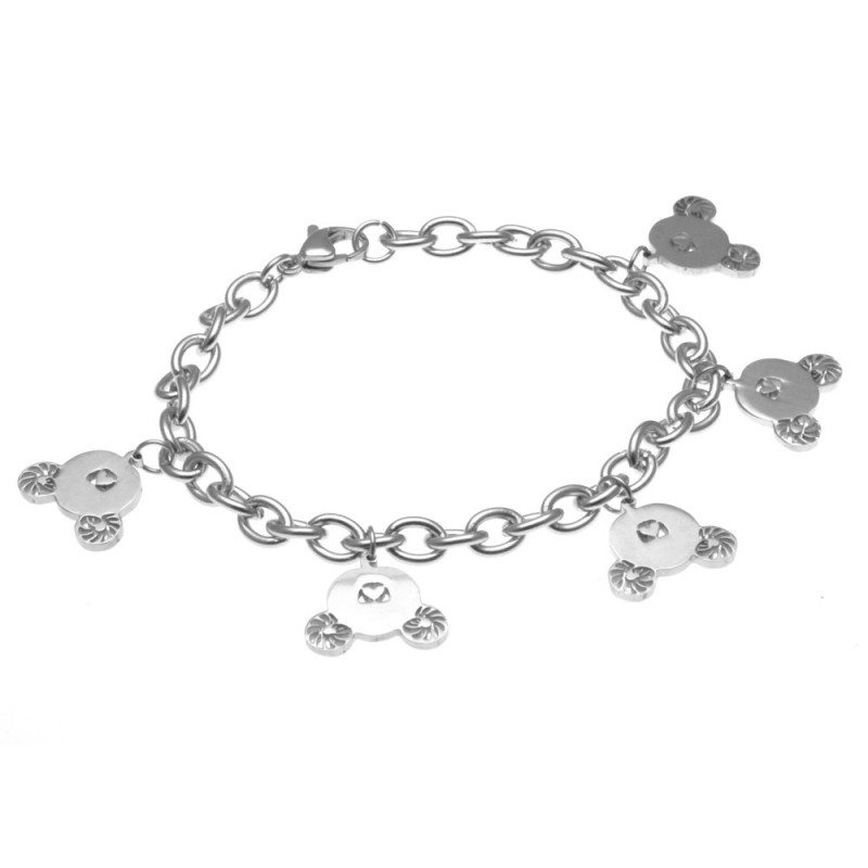 bracciale donna con carrozze principesche in acciaio
