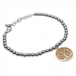 bracciale donna con albero della vita catena a palline