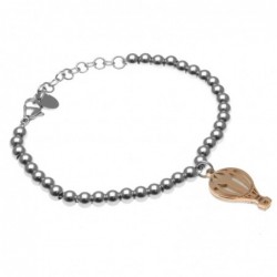 bracciale donna con mongolfiera catena a palline