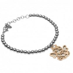 bracciale donna con angioletto catena a palline