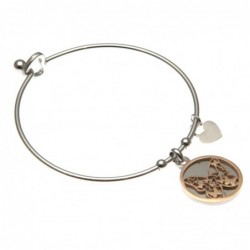 bracciale donna rigido con farfalla in acciaio