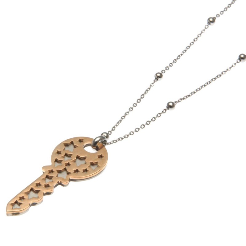 collana lunga da donna con ciondolo chiave
