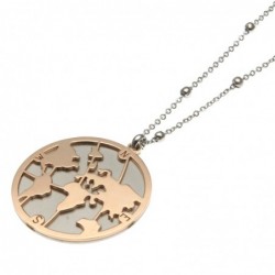 collana lunga da donna con ciondolo mondo