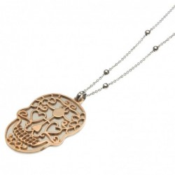 collana lunga da donna con ciondolo teschio