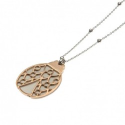 collana lunga da donna con ciondolo coccinella