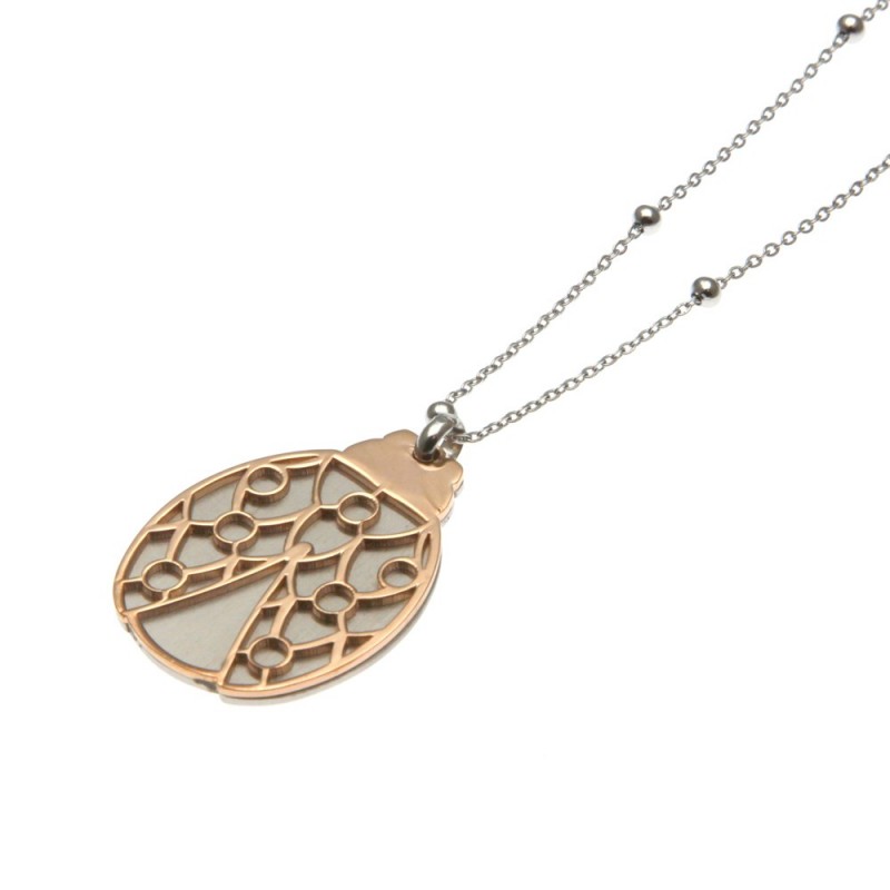 collana lunga da donna con ciondolo coccinella