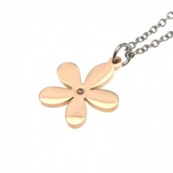 collana con fiore donna in acciaio