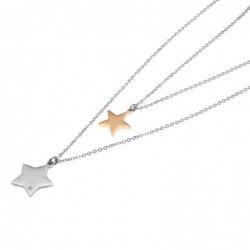 collana donna con stelline in acciaio