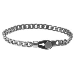 bracciale uomo gruoumette invecchiata in acciaio