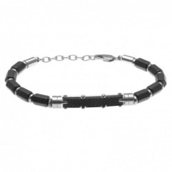 bracciale uomo con piastra in acciaio