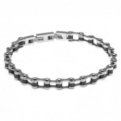 bracciale uomo bike catena bici o moto in acciaio